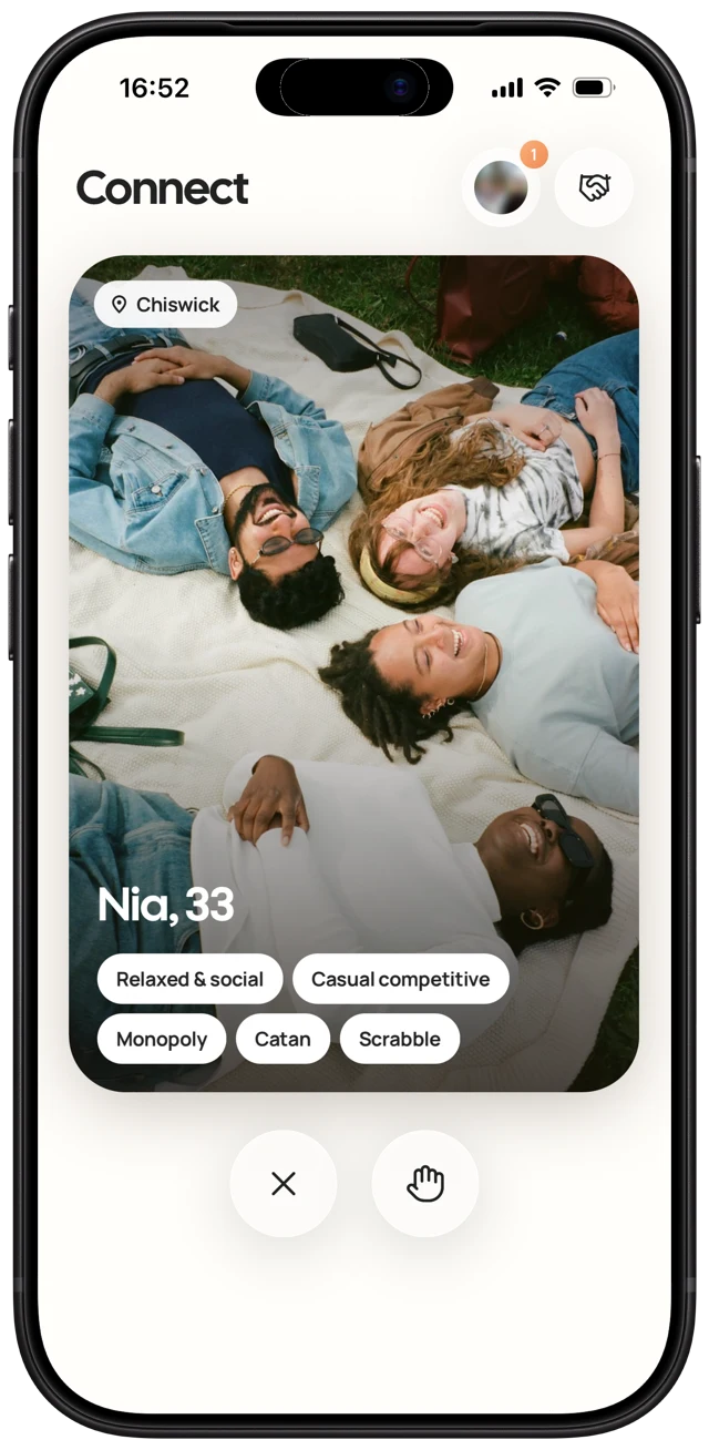 The Connect screen